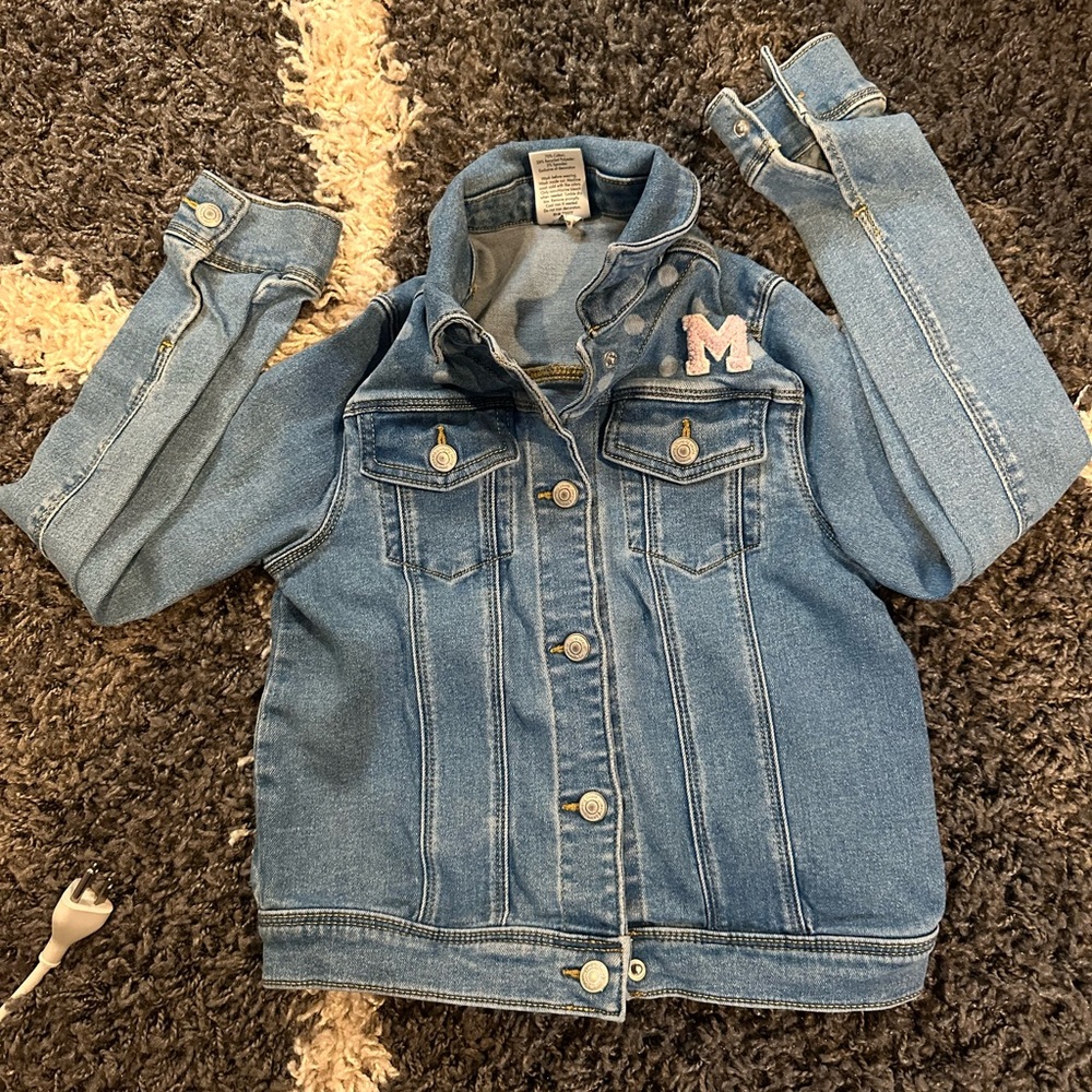 Disney Denim Jacket with Pink Letter Patch